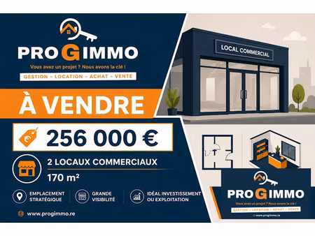 vente locaux professionnels 4 pièces 170 m² à saint joseph (97480)  256 000 €