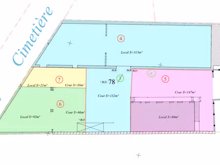 locaux commerciaux 426 m2 + 228 m2 de parking