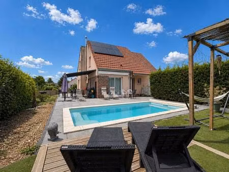 maison à vendre 123m² à fenay  dijon sud  piscine chauffée  sous-sol complet