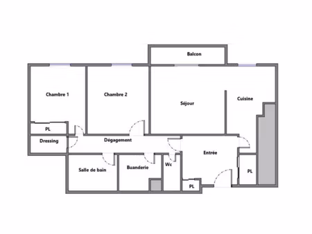 appartement vaires sur marne 3 pièces 71.50 m2