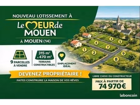 terrain 470 m² mouen