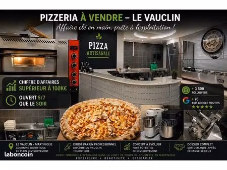 à vendre – fonds de commerce pizza artisanale | le vauclin