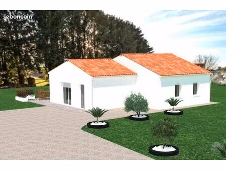 maison neuve de plain-pied à construire – 92 m² sur terrain de 607 m² avec annexe existant