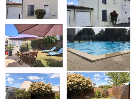 saintes (zone non inondable) – maison soignée 67 m² – piscine en copro– dpe c