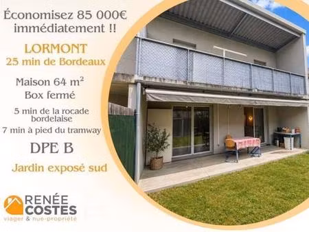 vente en nue propriété - h72 ans - bordeaux (33000)