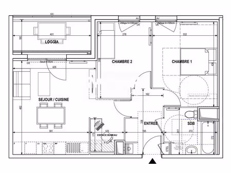 location appartement 3 pièces 60m² roubaix 59100