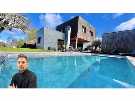 maison en bois piscine expo sud