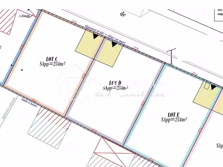 vente terrain 234m2 pau 64000 - 57000 € - surface privée