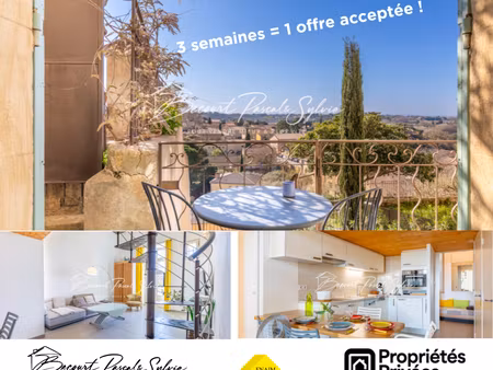 appartement t3 + mezzanine avec terrasse et vue - beaumes-de-venise