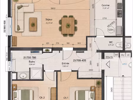 location appartement 3 pièces 71 m² à menchhoffen (67340)  790 €