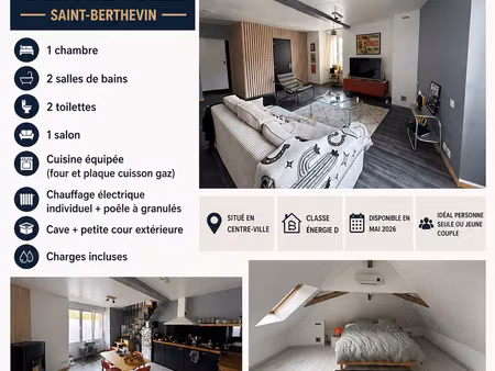 location appartement 2 pièces à saint-berthevin (53940) : à louer 2 pièces / 67m² saint-be