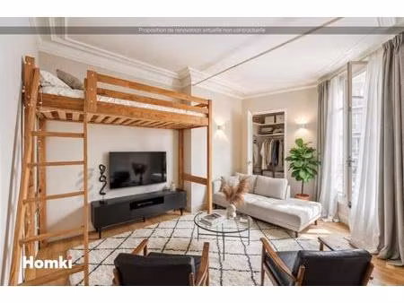 appartement t1 de 18 m2 à paris 75017  rue maria deraismes