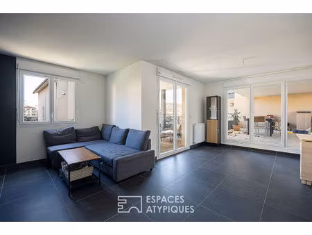appartement contemporain avec terrasse dans le centre de craponne