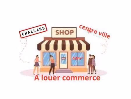 location bureaux et commerces à challans (85300) : à louer / 43m² challans