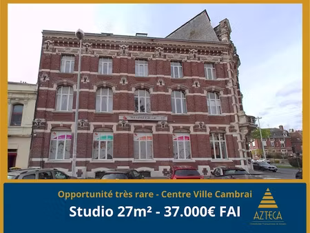 vente appartement 1 pièce 27 m² à cambrai (59400)  37 000 €