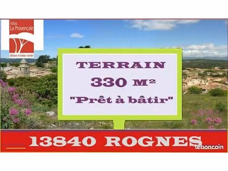 terrain 334 m² rognes