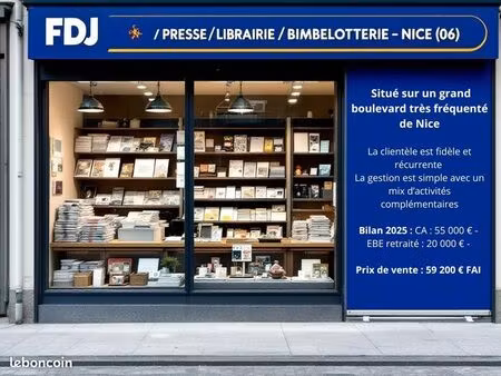 fonds de commerce fdj  presse  librairie 50 m²
