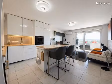 t3 traversant avec terrasse  double box et piscine