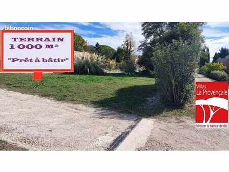 terrain 1 000 m² eguilles