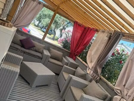 mobil-home sun roller 38m² sur parcelle en camping – tout équipé
