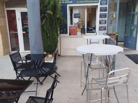 fonds de commerce local pizza avec terrasse et place de parking