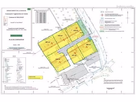 terrain 412 m² tollevast