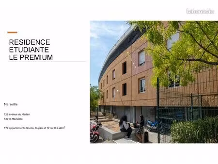 studio 20 m² marseille 14ème