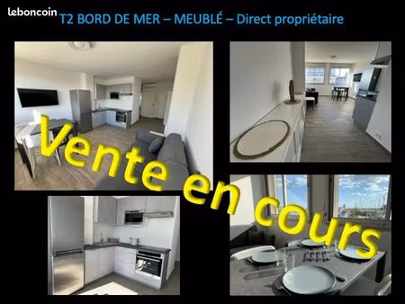t2 - bord de mer – meublé