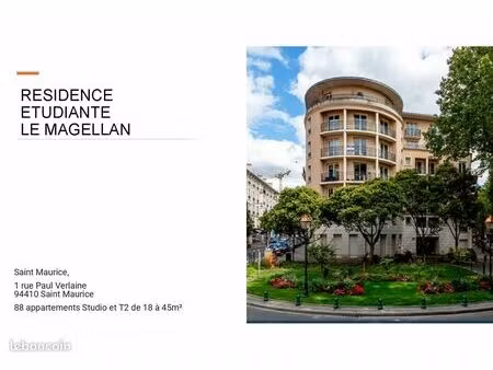 studio 20 m² saint-maurice