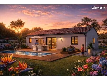 terrain viabilisé 300 m² avec maison neuve 2 chambres à poussan proche plages et commodité