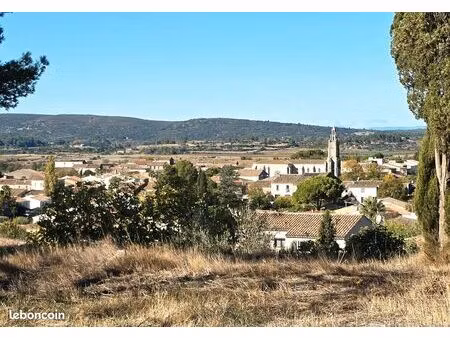 terrain 988 m² viabilisé – vue panoramique – hors lotissement – gigean