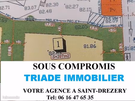 terrain 397 m² saint-drézéry