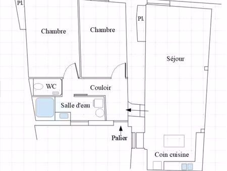t3 lumineux et atypique  centre historique