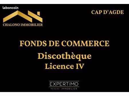 fonds de commerce 450 m² le cap d'agde