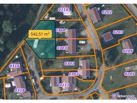 vente terrain constructible 550m²