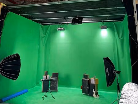plateau de tournage / fond vert