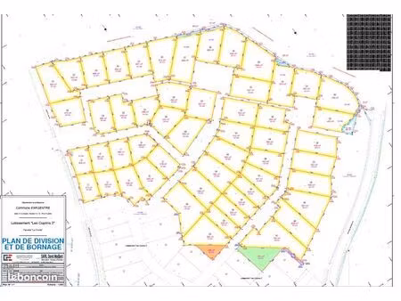 terrain 366 m² argentre