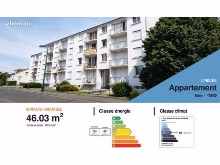 appartement 2 pièces 46m2