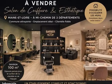salon de coiffure 100 m² angers