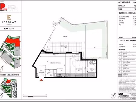 location appartement t2 neuf  non meublé  centre ploemeur