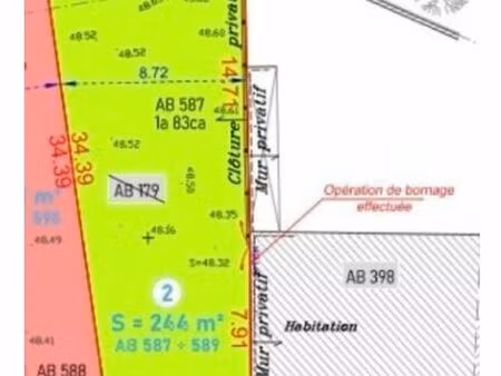 terrain 244 m² saint-jacques-de-la-lande