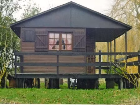 chalet à vendre bord du loir avec terrain de loisir