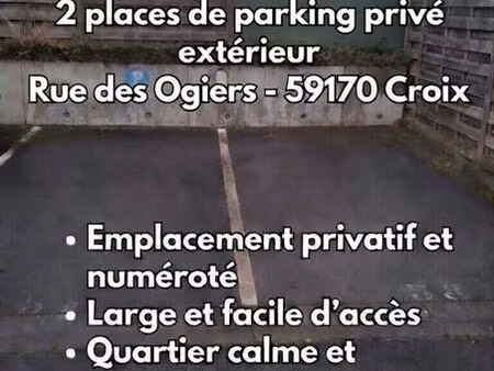 vends place de parking