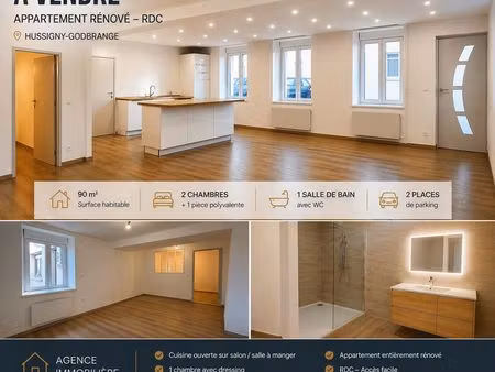 appartement lumineux f3 neuf 90m²