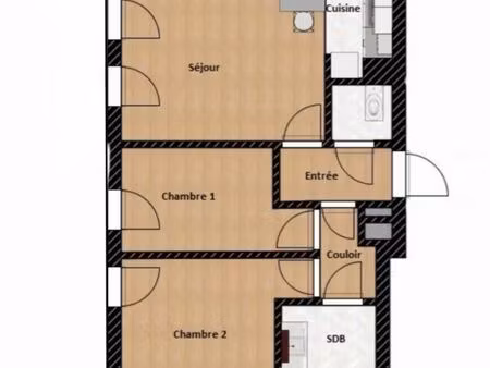 disponible en location  cet appartement de 3 pièces de 63m2 est situé à ostwald