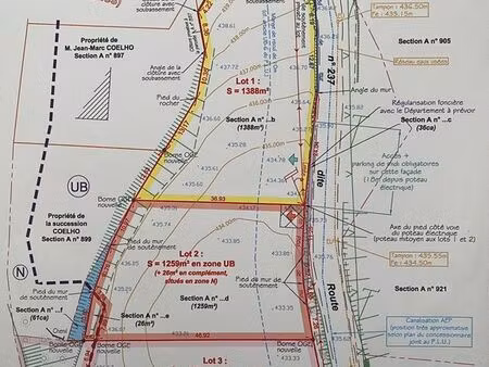 terrain constructible à vendre (3 lots)