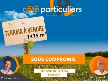 terrain 1375 m² plescop