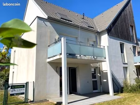 appartement 49m² à rixheim en rez-de-jardin + garage + cave