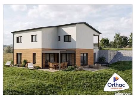 maison ossature bois moderne 5 pièces 142 m² + garage maçonné de 41 m²