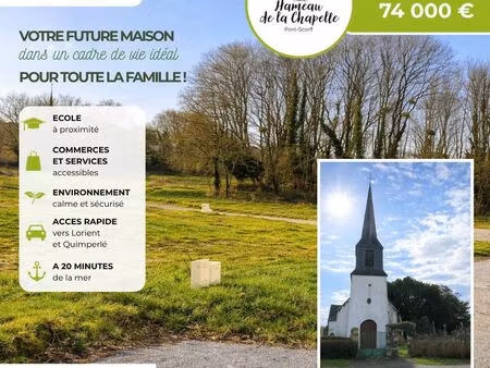 ? terrain à bâtir – idéal famille – pont-scorff – dès 74 000